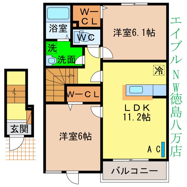 ミルト西新浜Ⅰの物件間取画像