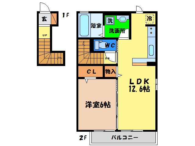 Ｄ－ｒｏｏｍ本谷の物件間取画像