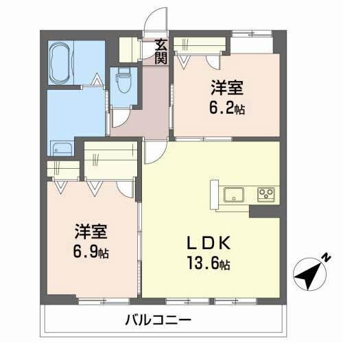 ＲＵＳＨＥＲＩＯの物件間取画像