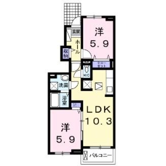 コンフォーティア鮎喰の物件間取画像