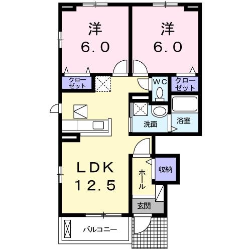 クラールプレディエFの物件間取画像