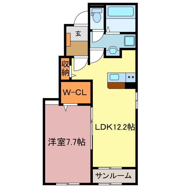 アルシャムスⅠの物件間取画像