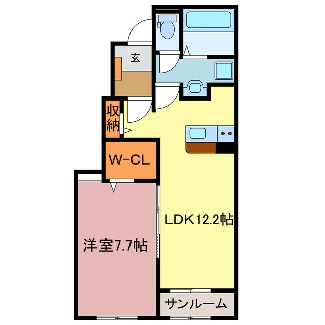 アルシャムスⅠの物件間取画像