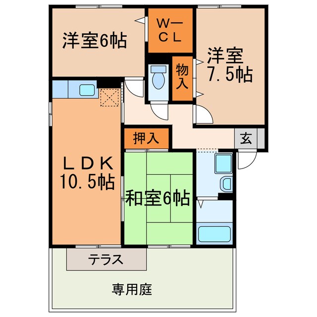 フロイデ（上条町）の物件間取画像