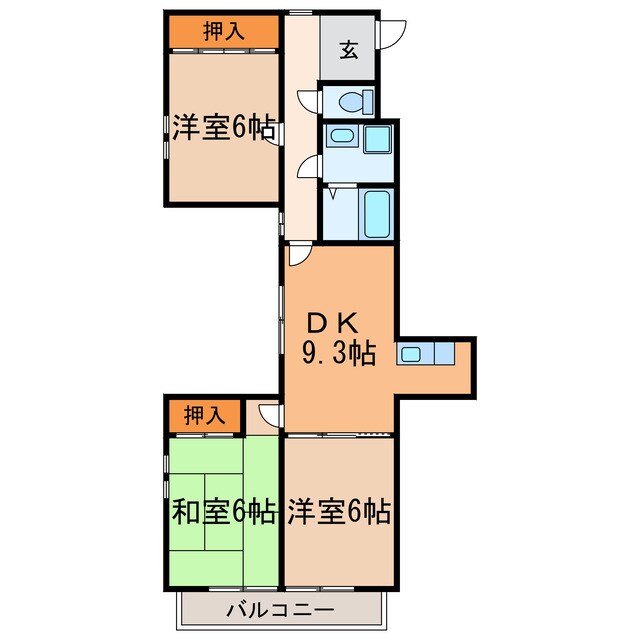 ラ・ベイ柏原の物件間取画像