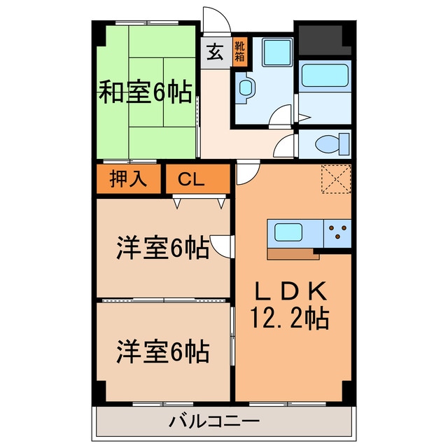 グレイス（新開町）の物件間取画像