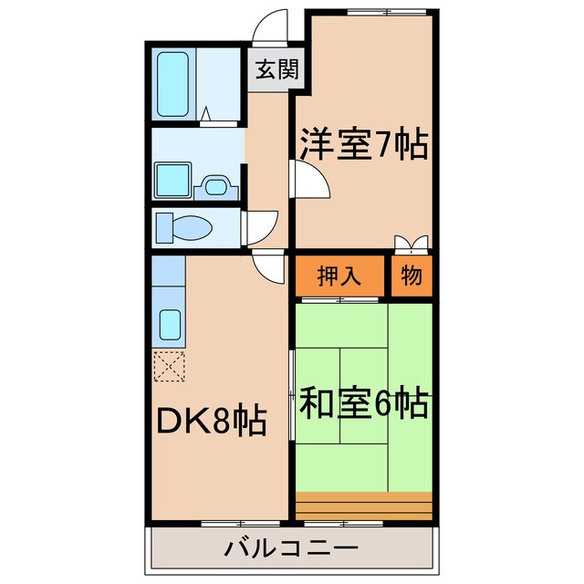 ハートピア八光の物件間取画像