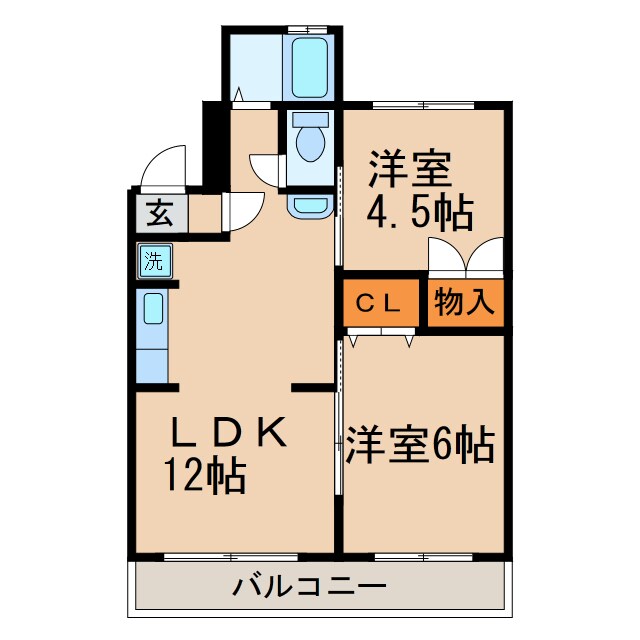 サンハイツミヅホの物件間取画像