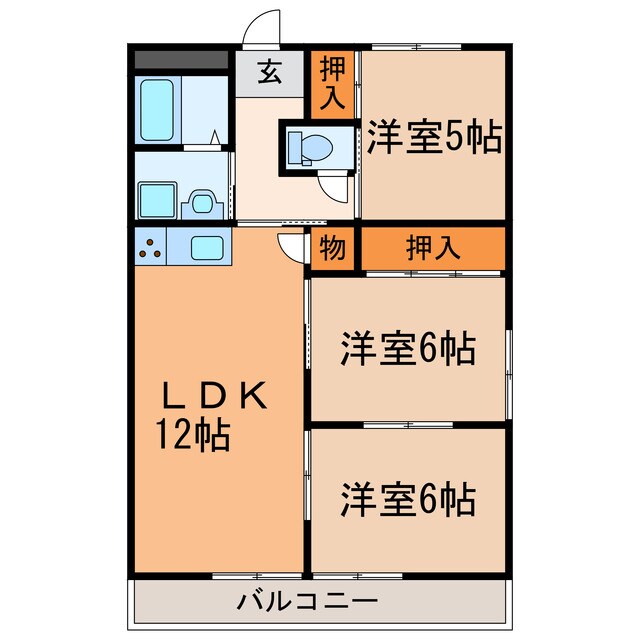 エステート朝宮の物件間取画像