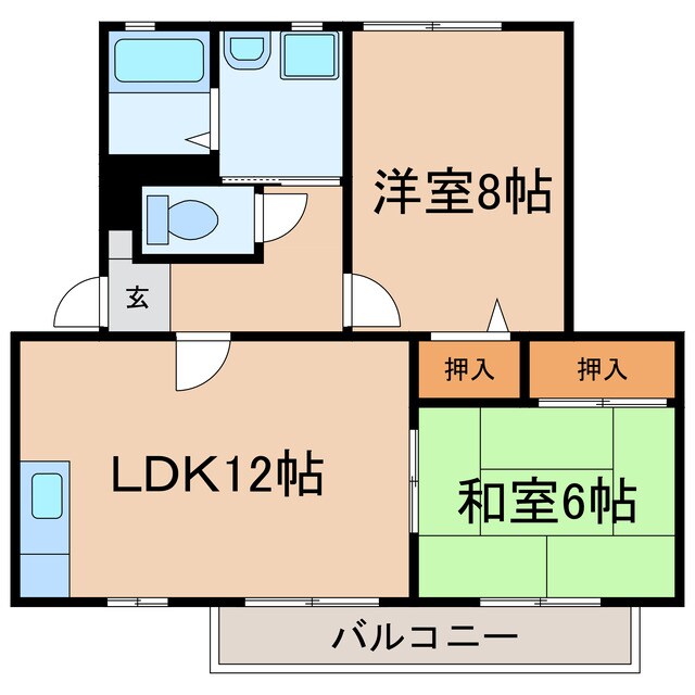 アイワコーポ・八光の物件間取画像