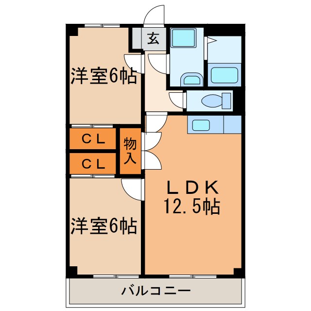 レージュ至来の物件間取画像