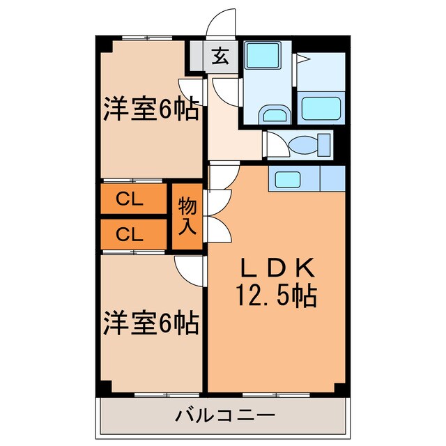レージュ至来の物件間取画像
