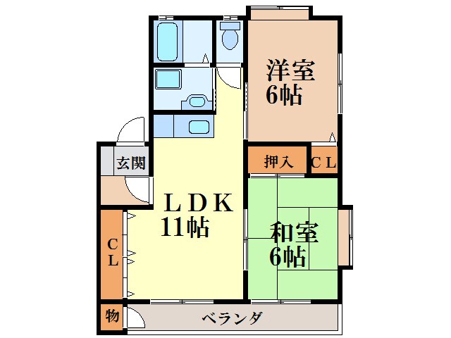 ハイツみろくの物件間取画像