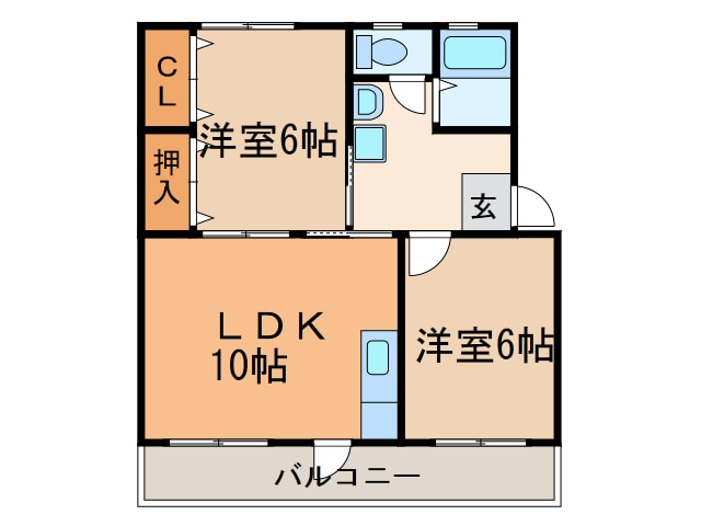 柏原農住団地Ｔ棟の物件間取画像