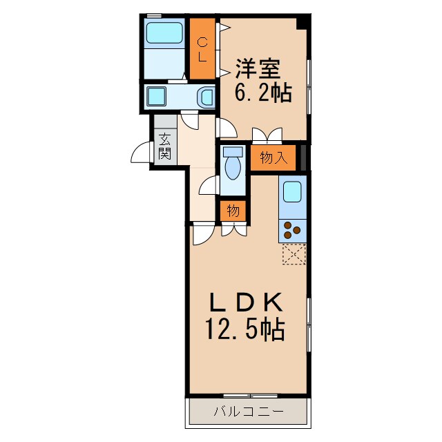 パークサイド若鶴の物件間取画像