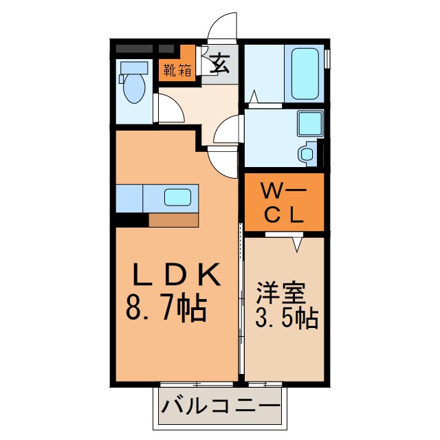 エスポワール大手の物件間取画像