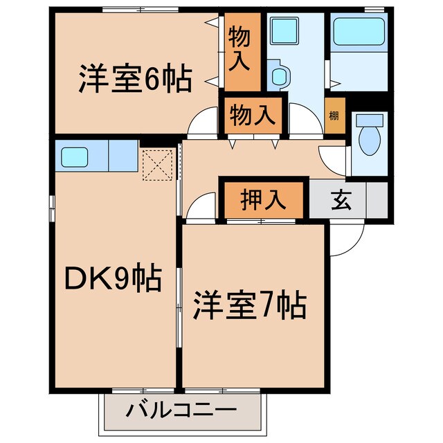 シャインハイツの物件間取画像