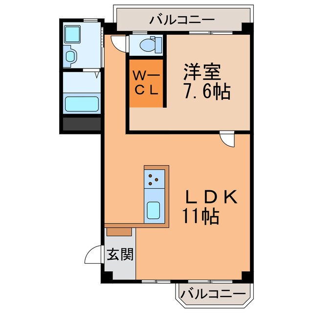 カーサエンショウの物件間取画像