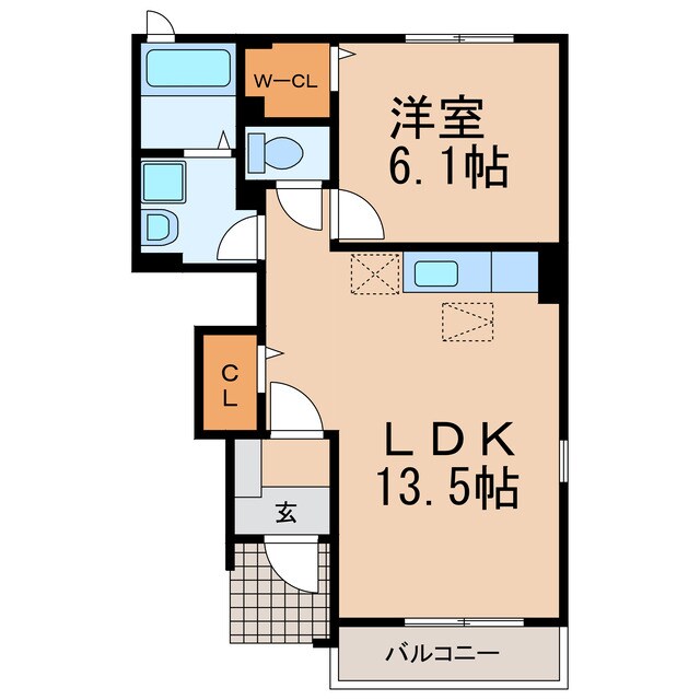 メゾン ド アンジュ　（如意申町）の物件間取画像