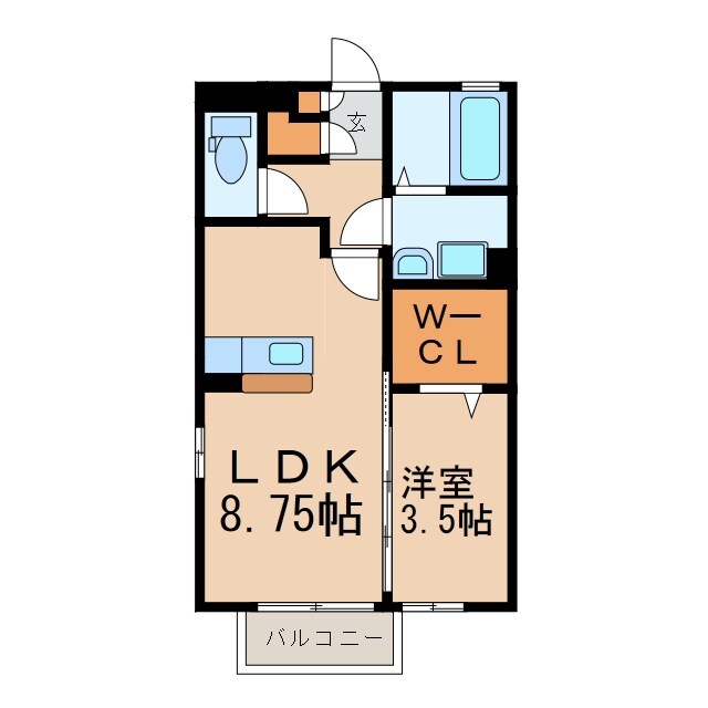 アムール勝川の物件間取画像