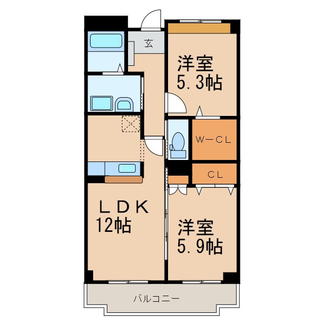 プリーザントの物件間取画像