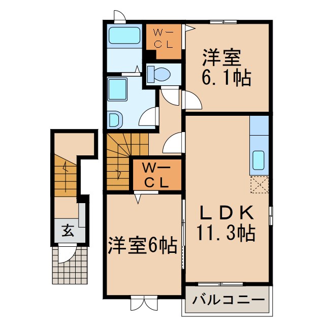 エアリーコートの物件間取画像