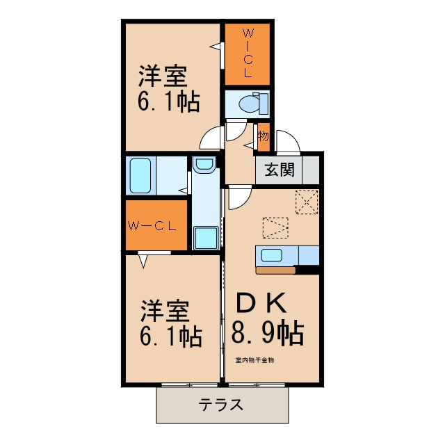 フロレスタ（喜惣治）の物件間取画像