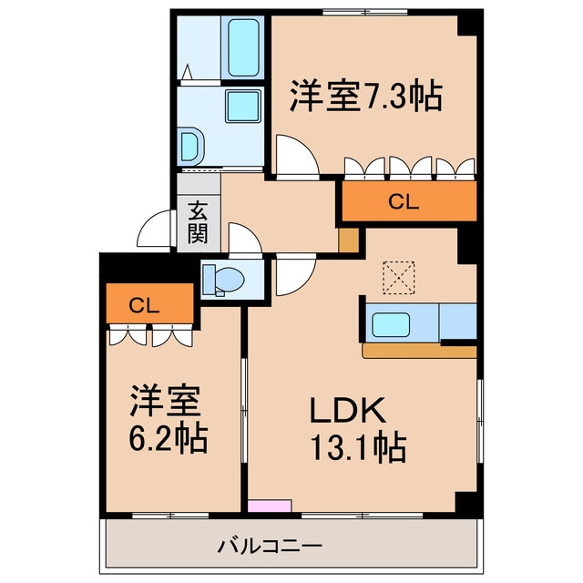 Sun Mall（関田町）の物件間取画像