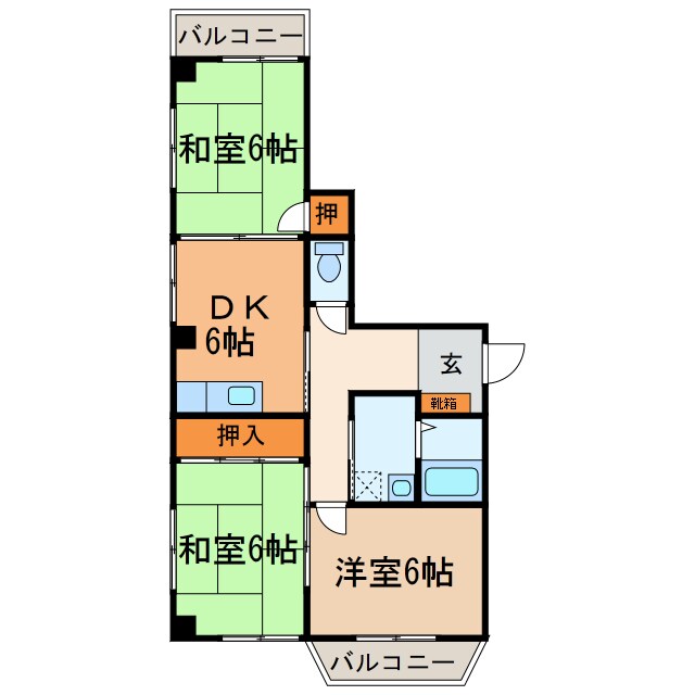 第３カーサ円正の物件間取画像