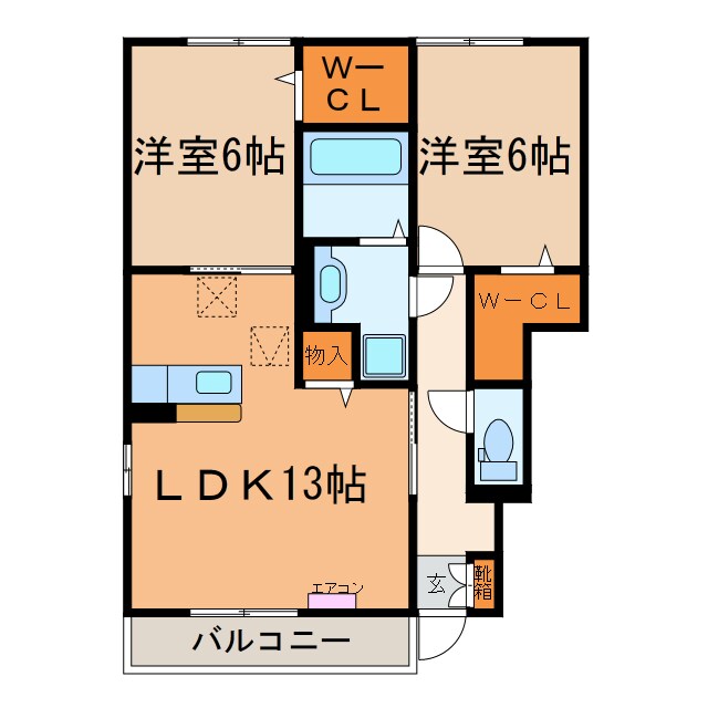 ユーパレスの物件間取画像