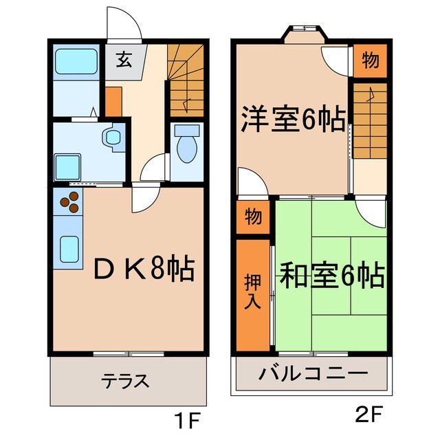 フラワー番地の物件間取画像