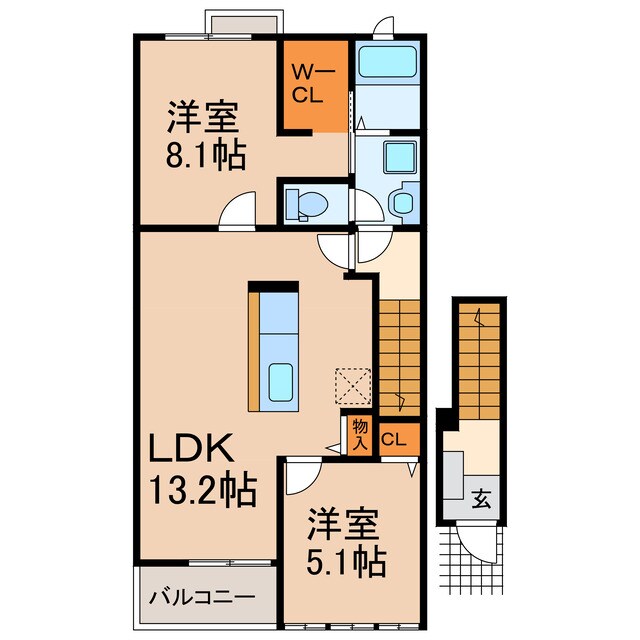 ベル　ソレイユⅠ・Ⅱ（出川町）の物件間取画像