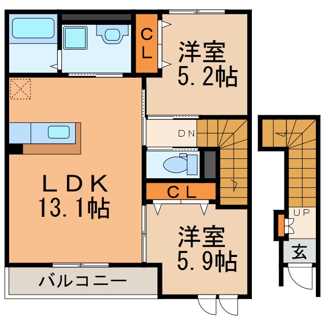 サニーアースの物件間取画像