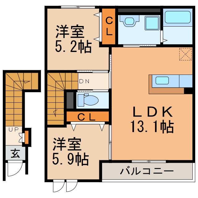 サニーアースの物件間取画像
