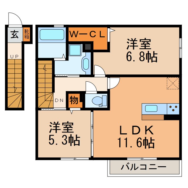 アビタシオン（高森台）の物件間取画像