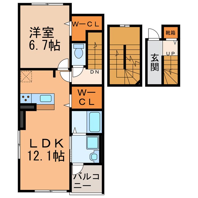 ブルージュⅡの物件間取画像