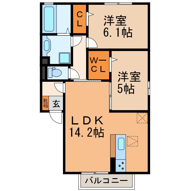 D-room八田の物件間取画像