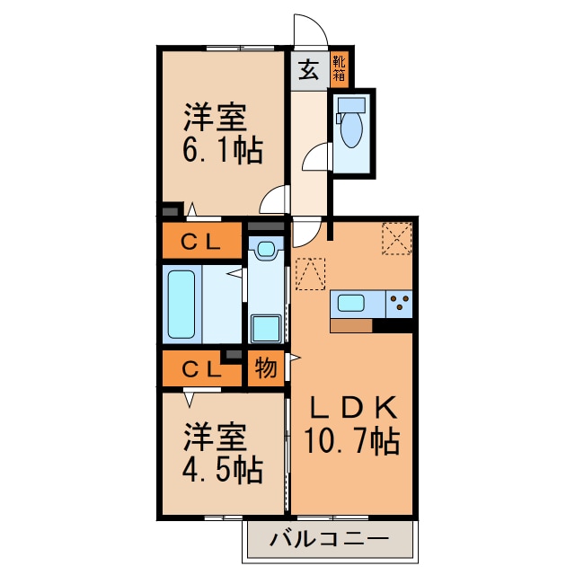 ノコパレス　B棟の物件間取画像