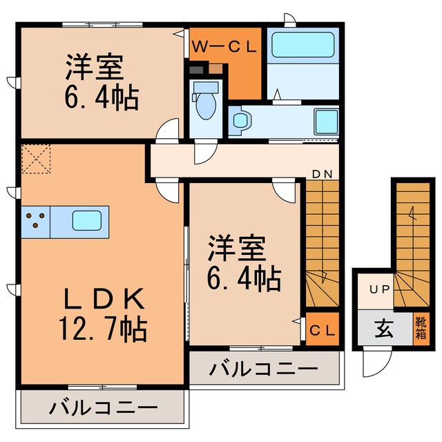エーデルハイムの物件間取画像