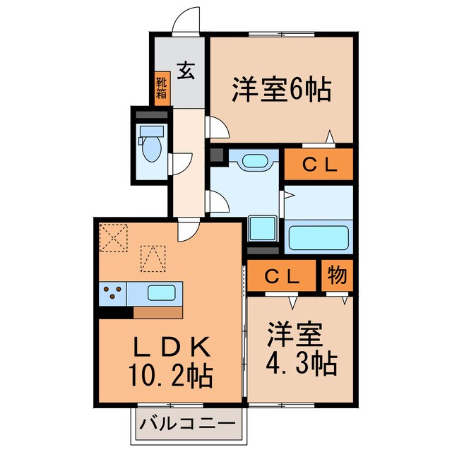 エスペランスKの物件間取画像