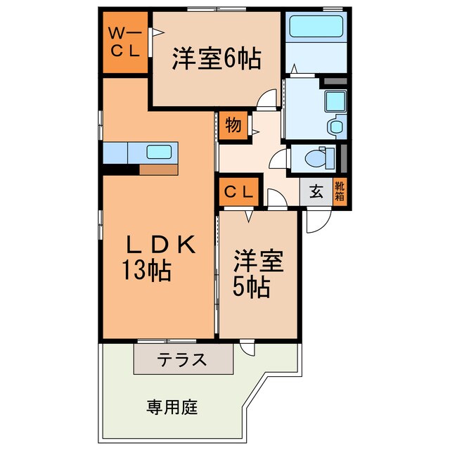 フォレスタⅡの物件間取画像
