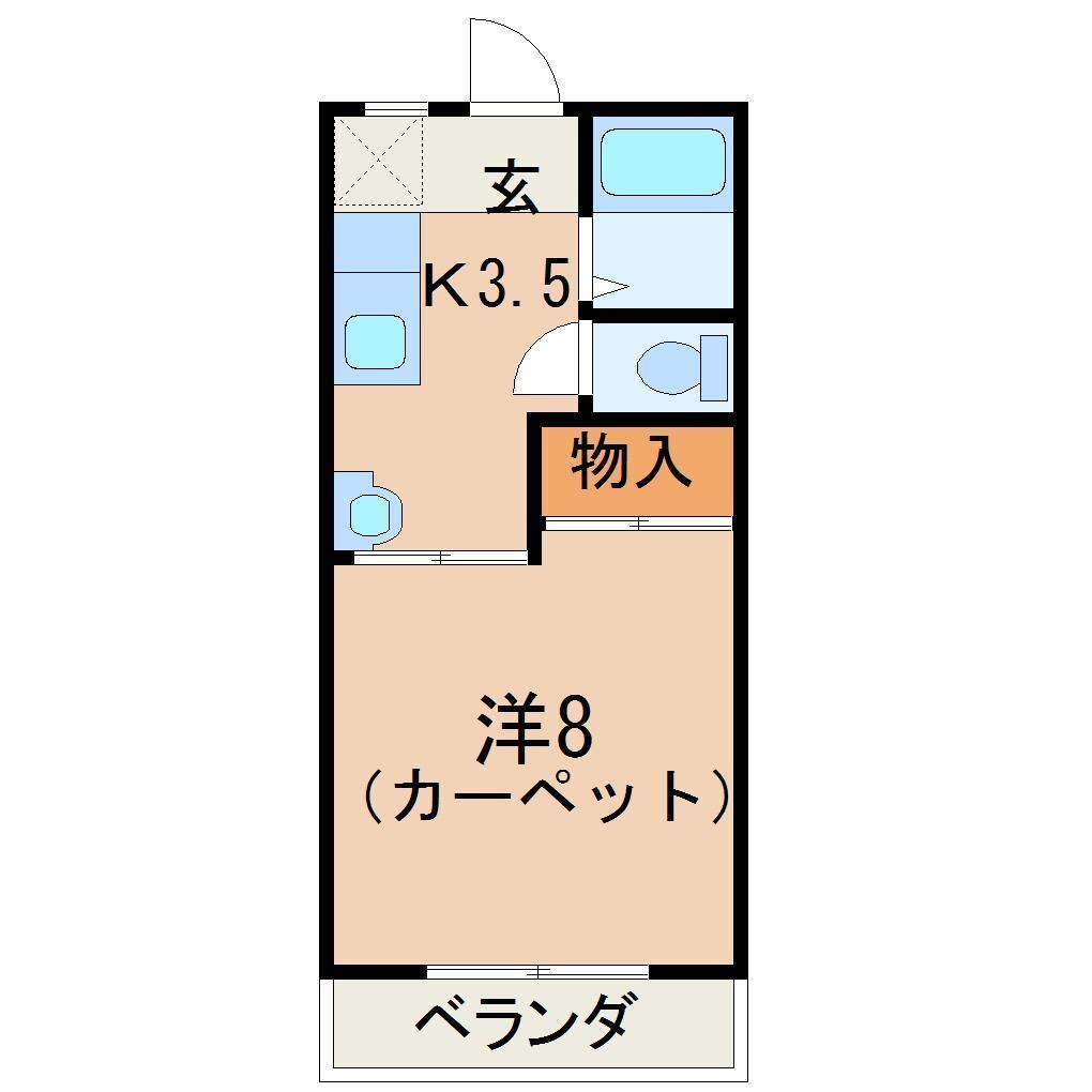 福並ハイツＡの物件間取画像