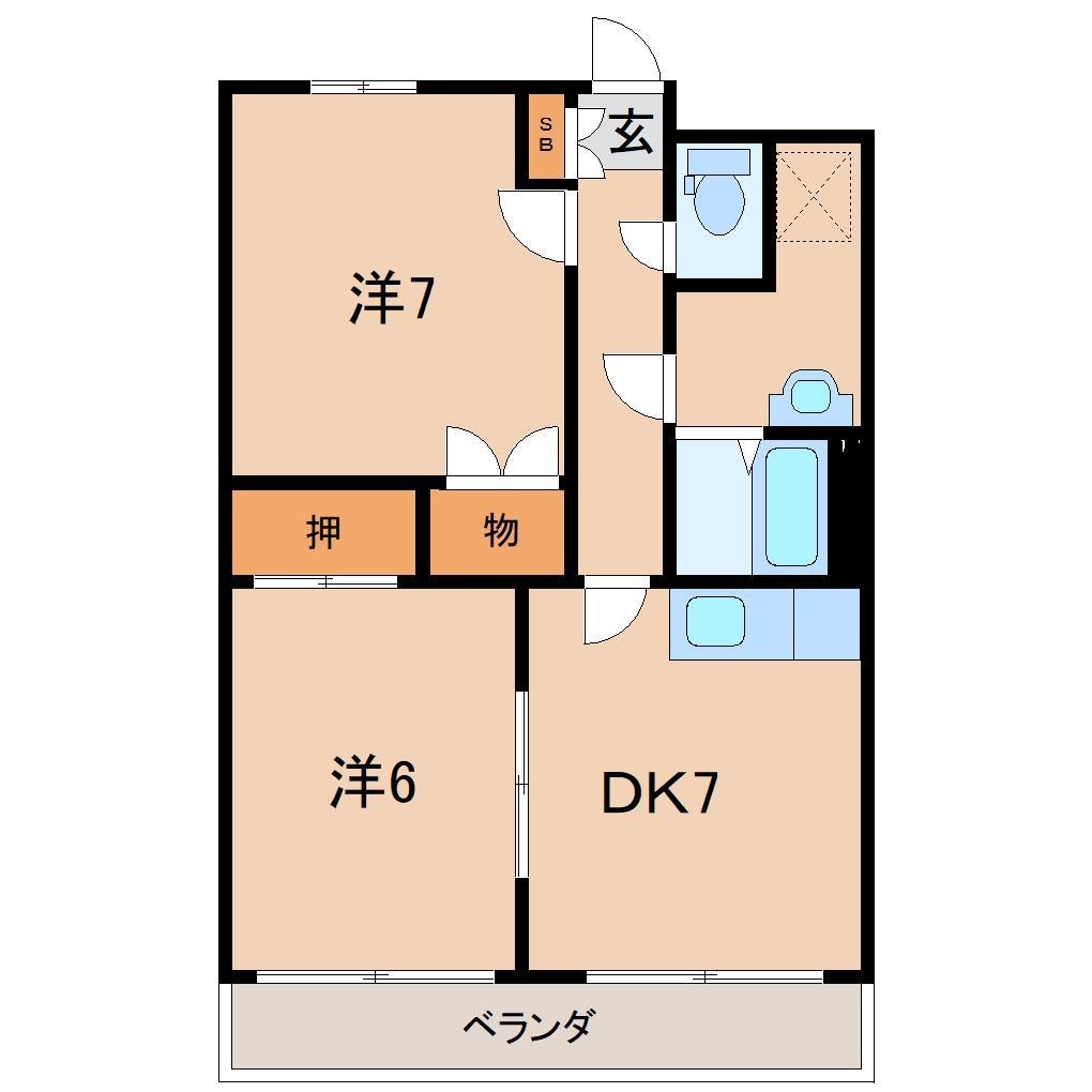 セゾン北条谷の物件間取画像