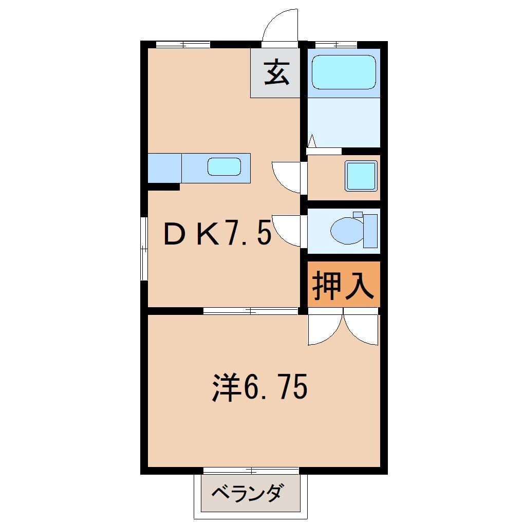 エンゼルハイツＢの物件間取画像