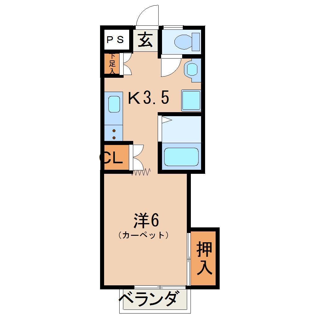 フェリスタカノの物件間取画像