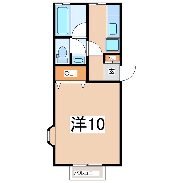 郡山駅 徒歩19分 2階の物件間取画像