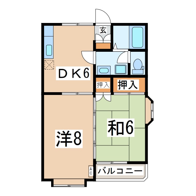 郡山駅 バス15分  八山田下車：停歩11分 1階の物件間取画像