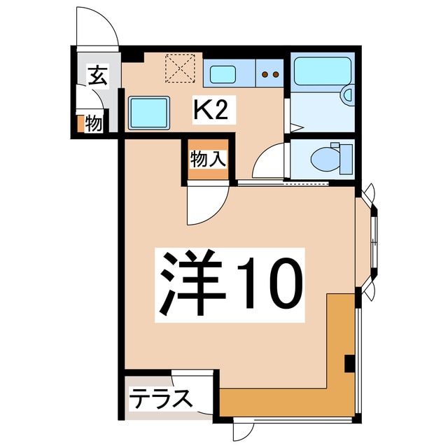 郡山駅 バス14分  第一中学校南下車：停歩2分 1階の物件間取画像