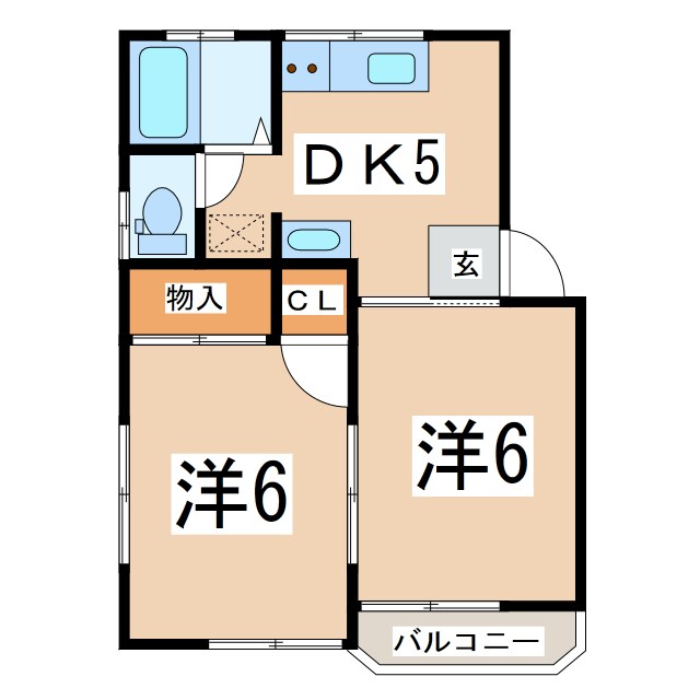 郡山駅 徒歩30分 2階の物件間取画像