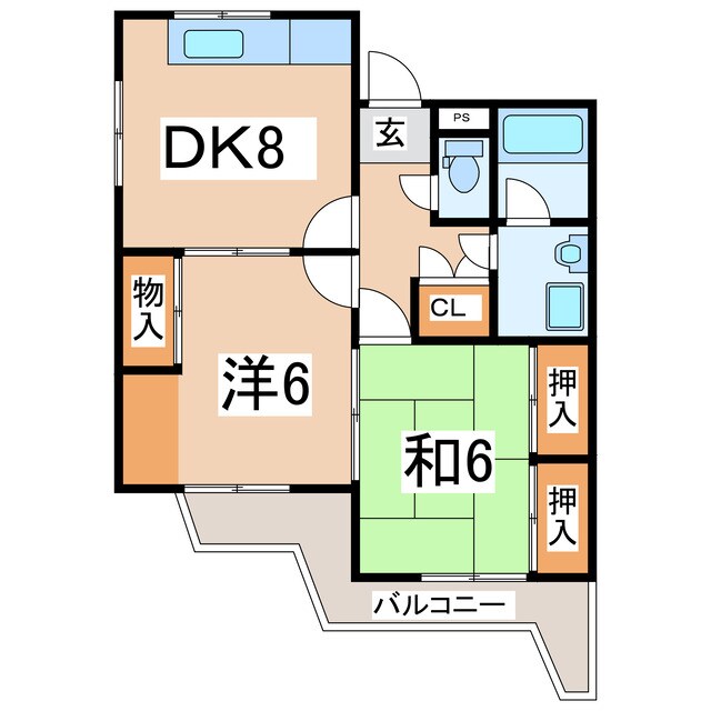 郡山駅 バス19分  西笹川下車：停歩5分 2階の物件間取画像